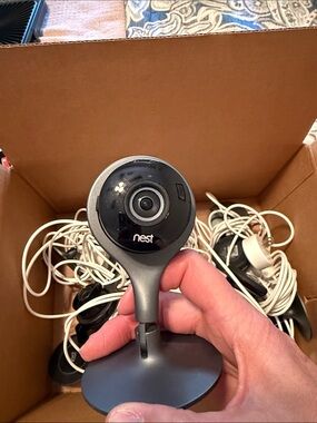 NEST Indoor Webcam in Charcoal Black and Silver